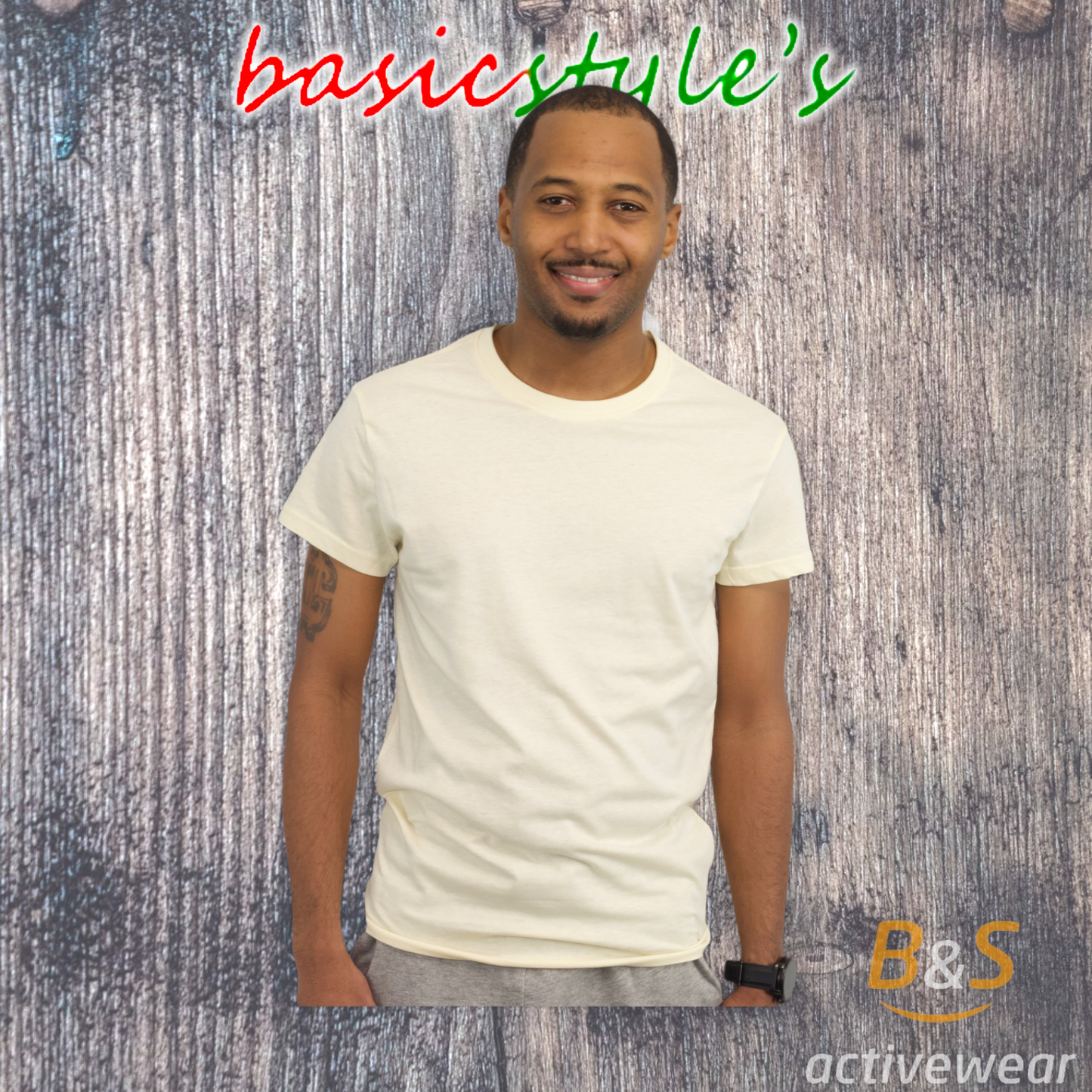 BSI 108 100% RIGNSPUN COTTON SHORT SLEEVE T-SHIRT 12PCS IN A PACK EACH SIZE .