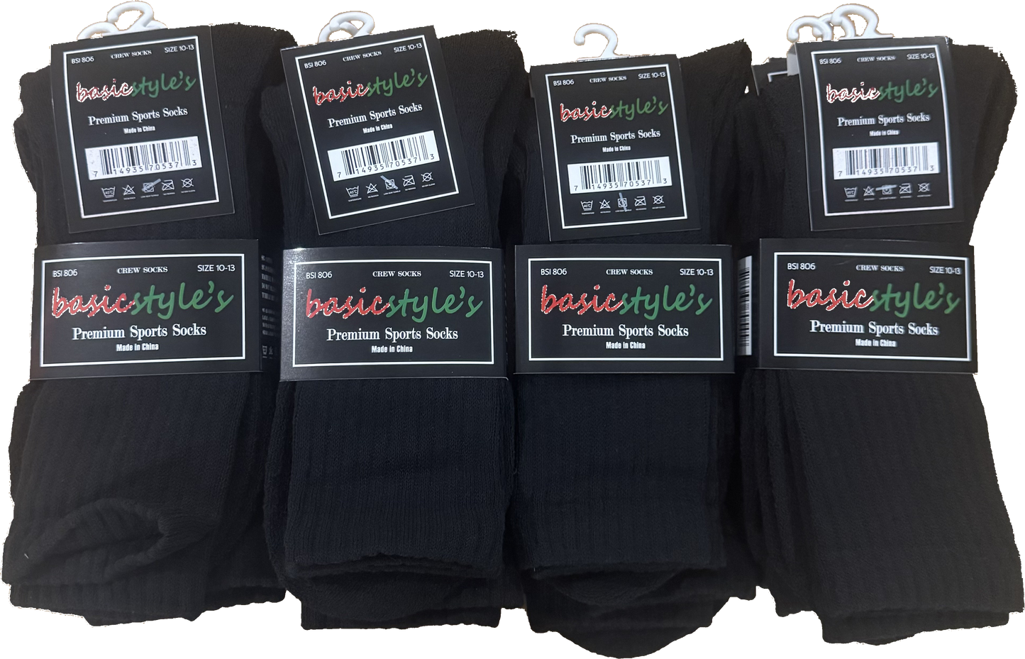 BSI 806 Basicstyle Premium Crew Sports Socks